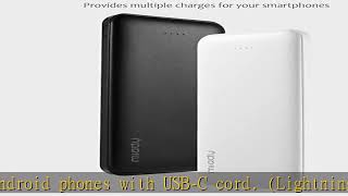 Miady 2-Pack 10000mAh Dual USB Portable Charger, USB-C Fast Charging Power Bank, Backup Charger for
