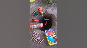 Different Types of Diwali Crackers Testing in Hole ~ Sky Shot + Sutli Bomb + Rocket + Anar in hole 😱