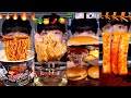 ASMR MUKBANG FIRE NOODLES FRIED CHCIKEN CHEESE BURGER NO BGM 