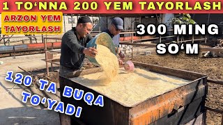 ARZON YEM TAYORLASH 300 MING SO‘MGA 120 TA BUQA TO‘YADI