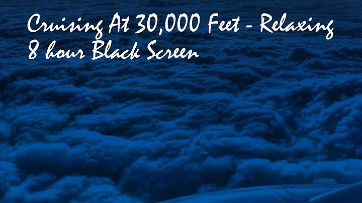 Cruising at 30,000ft 8hr Black Screen - Sleep - Meditate - Anxiety - Calming - Relax  Soothing  Rain