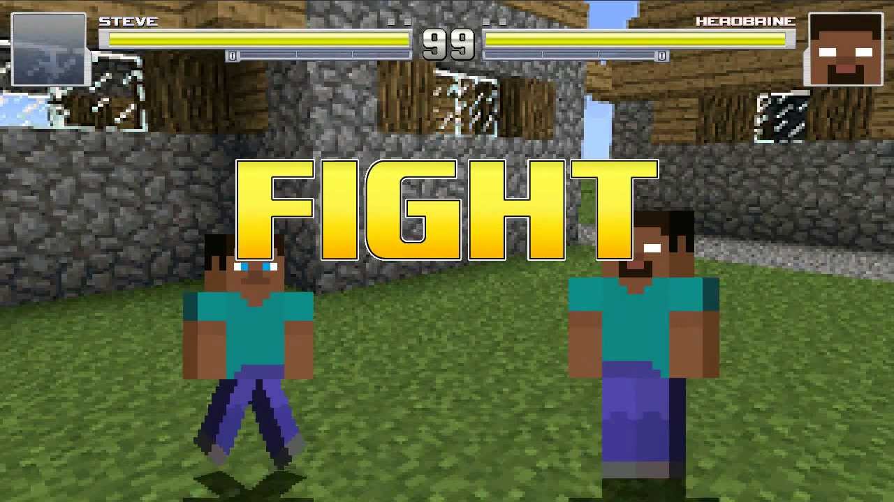 Mugen - Steve vs Herobrine - YouTube