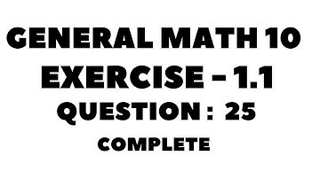 10th Class General Math, Chapter 1, Exercise -1.1  Question  25 Complete