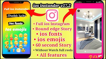 Full ios instander ❤️‍🔥ios emojis On Android Instagram Story+Round Edge Story | Instander New update