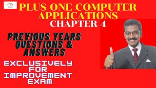 PLUS ONE COMPUTER APPLICATIONS QUESTION PAPER & ANSWERSIMPROVEMENT EXAM|CHAPTER4|INTRODUCTION TO C++