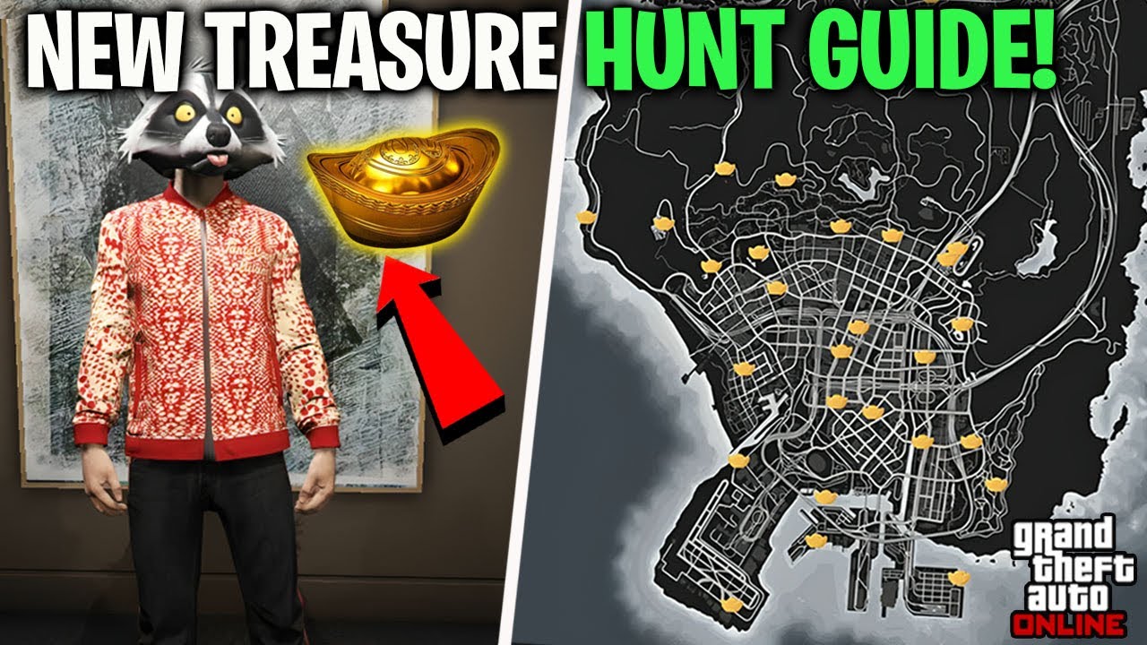 All 36 Yuanbao Locations! Easy $100,000 + NEW EXCLUSIVE OUTFIT! -GTA Online Treasure Hunt Guide!