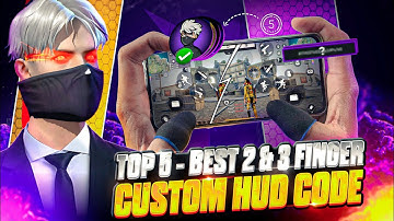 Top 5 - Best 2 & 3 Finger Fastest Brazilian 🇧🇷 Custom Hud Code 💀 | Best 3 Finger Freestyle 🤯 Hud !!