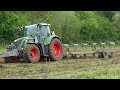 Ploughing with new fendt 724  dowdeswell 7 furrow