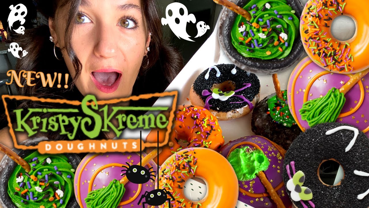 🍩🎃*NEW* Krispy Kreme Halloween Donuts Review! ASMR Mukbang *Soft Spoken*