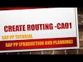 How to create routing in sap pp ca01