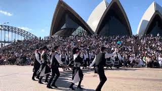 Greek dancing at the Sydney Opera House to mark Greek Independence Day