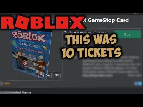 This Roblox Card Was Ten Tickets Youtube - roblox game cards gamestop