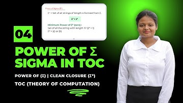 Power of Sigma in Theory of Computation | Skillsvarz Engineering | TOC RGPV