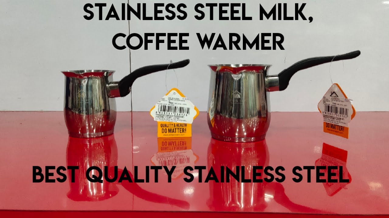 Milk Warmer Pot Turkish Coffee Pot 18/10 Tri-Ply Stainless Steel