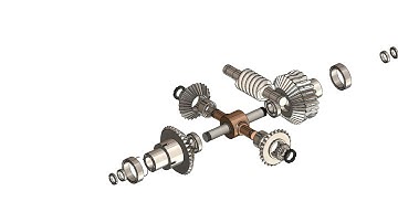 exploded view differential gear