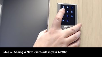 Step 3   How to add a New User Code with your Delaney KP300