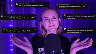 ASMR Q&A (1 year later)! - answering your questions with clicky whispers + mouth sounds