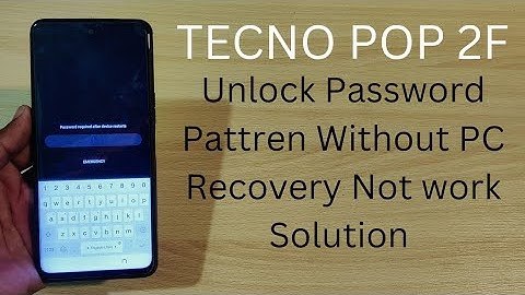Tecno Pop 2F Secret Hard Reset Settings | Wipe Data Tecno