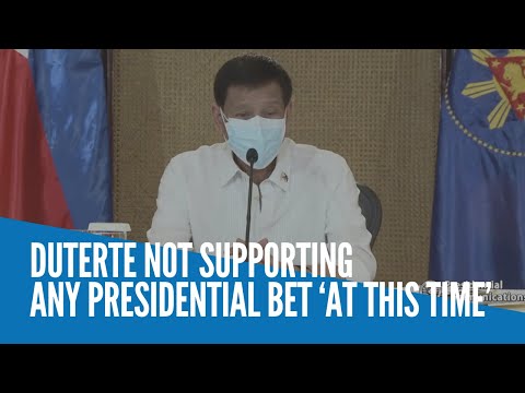 Duterte not supporting any presidential bet ‘at this time’