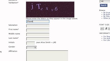 Registering with an OJS Journal