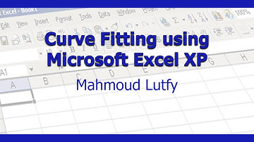 Curve Fitting using Microsoft Excel XP