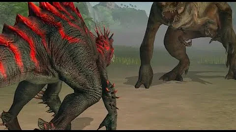 Jurassic World The Game | Distortus Rex Boss VS. Scorpios Rex