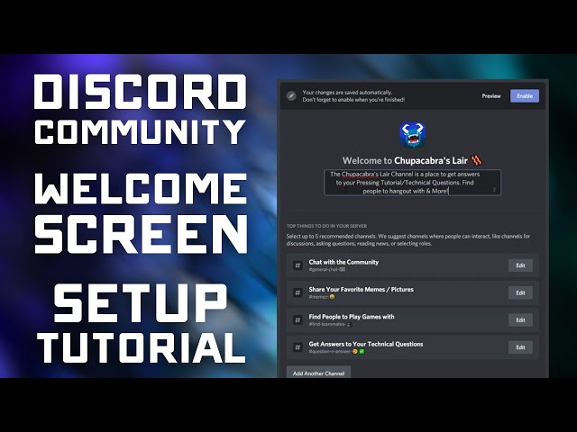 Create Discord server and set up a welcome experience