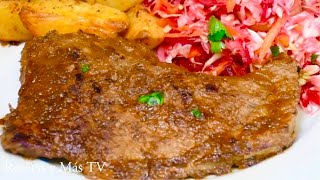 Yo, Si voy a comer tiene que ser Rico, fácil y sin mucho trabajo - Carne en Bistec con papas