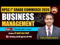 RPSC IST GRADE COMMERCE 2026 |  BUSINESS MANAGEMENT ( Part - 2 ) Graduate Level