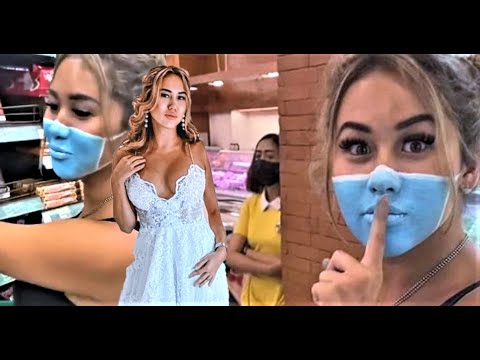 Two influencers paints mask on face to enter Bali store in viral video - Josh Paler Lin &amp; Leia Se
