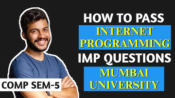 Internet Programming (IP) Important Questions | How To Pass Internet Programming | Sem 5 Computer