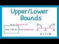 Understanding Upper and Lower Bounds in GCSE Higher Maths