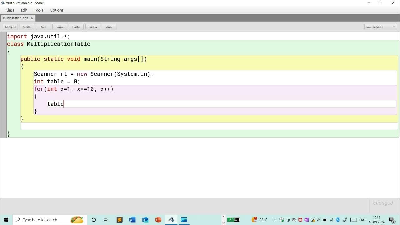 Learn how to write a program to input the multiplication table of 5 in ...