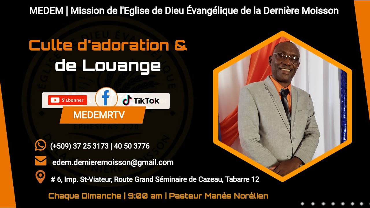 Service d'adoration etd e Louange | EDEM de Tabarre | Dimanche 01 Mars 2026