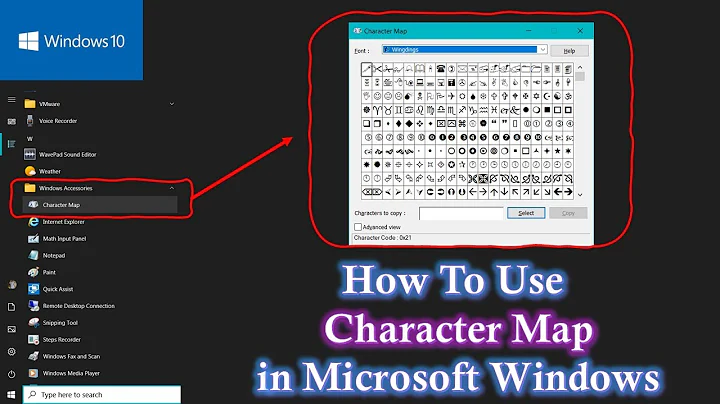 How to Use Character Map in Microsoft Windows Tutorial