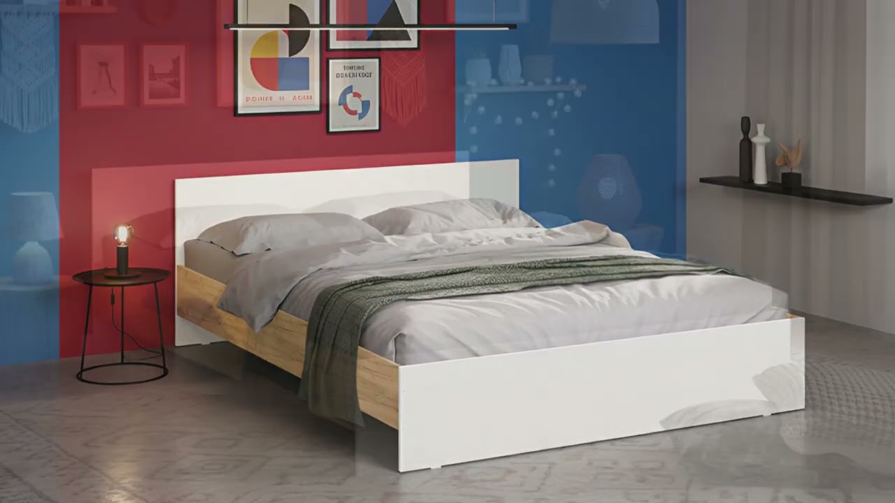 ВидеоОбзор EuroMebel: Двуспальная Кровать Денвер, Евромебель