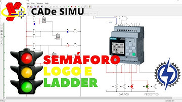 SEMÁFORO EM LADDER COM LOGO SIEMENS - CADe SIMU