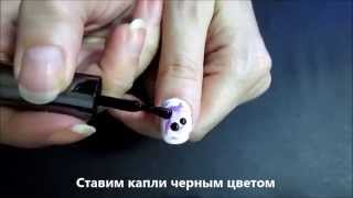 Простой рисунок на ногтях иглой.Бабочка 1 Простой рисунок на ногтях иглой.Бабочка 1