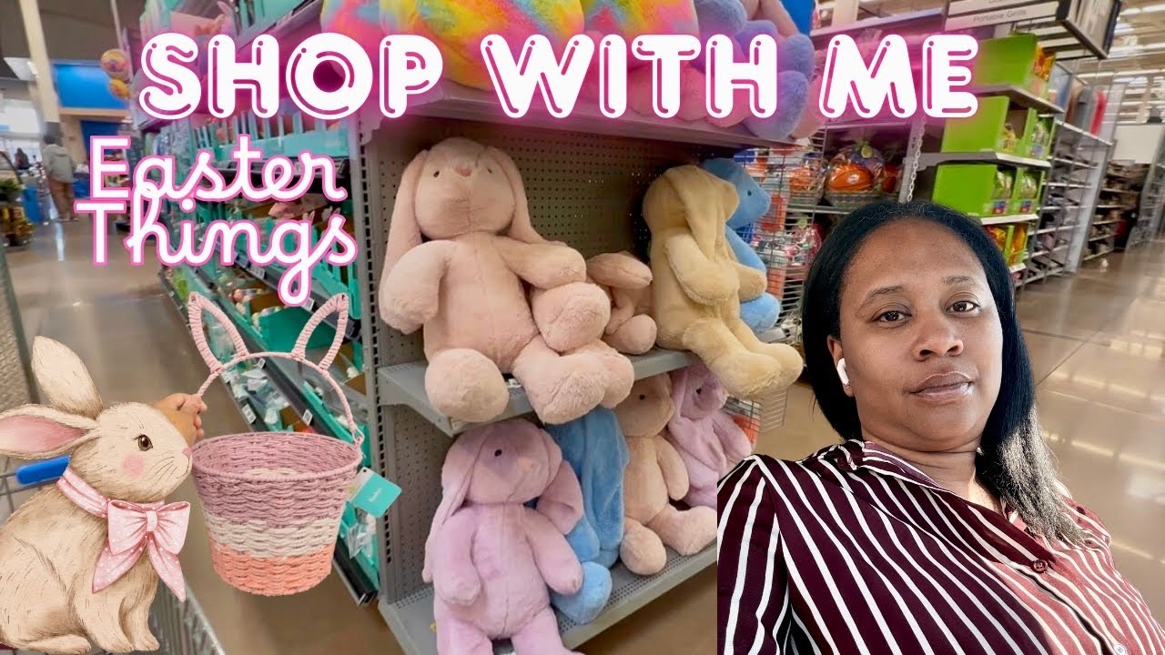 Покупка пасхальных корзин для моих детей в Walmart.