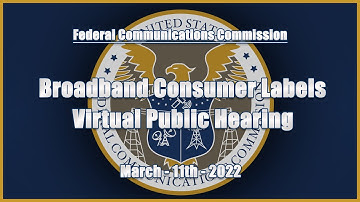 Broadband Consumer Labels Virtual Public Hearing