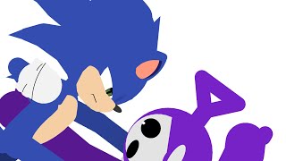 Tinky Winky Vs. Movie Sonic.