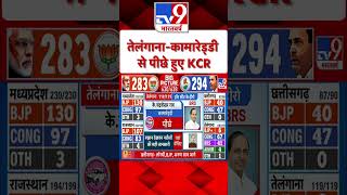 Telangana Election Results: तेलंगाना में कामारेड्डी से पीछे हुए KCR | Assebly Election 2023 shorts