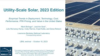 UtilityScale Solar, 2023 Edition