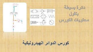 دائرة هيدروليك بسيطة لشرح محتويات كورس الدوائر الهيدروليكية