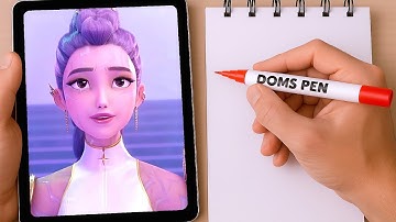 Drawing Rumi as a K-Pop Demon Hunter Villain