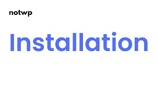 notwp: New 6 steps installation wizard