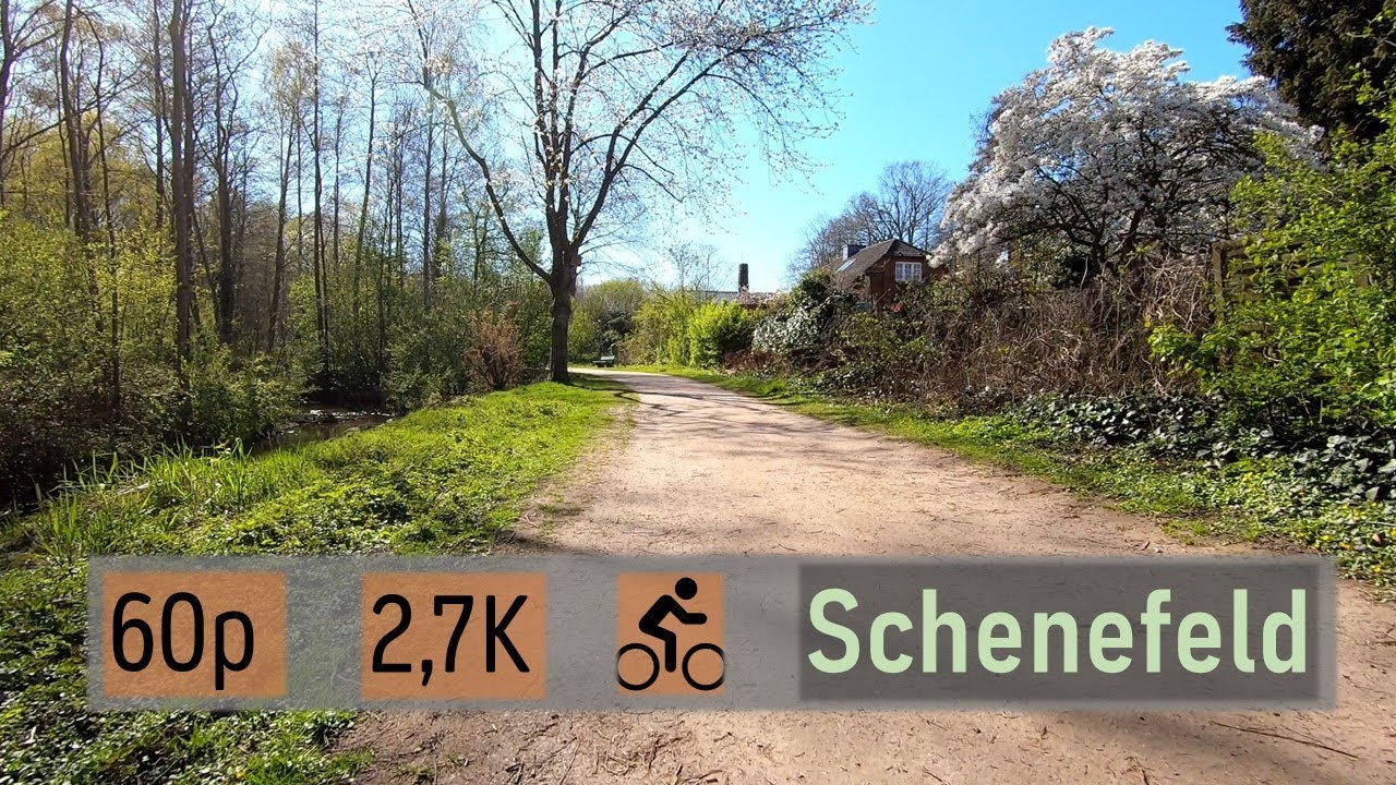 【60p】Spring Bicycle tour in Schenefeld | Pinneberg District 🇩🇪