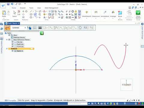 Introdução Solid Edge ST9 Comando convert curve