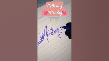 " Monday" week days name cursive writing! #cursivewriting #fyp