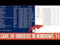 How to save copies of drivers in Windows 11